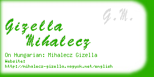 gizella mihalecz business card